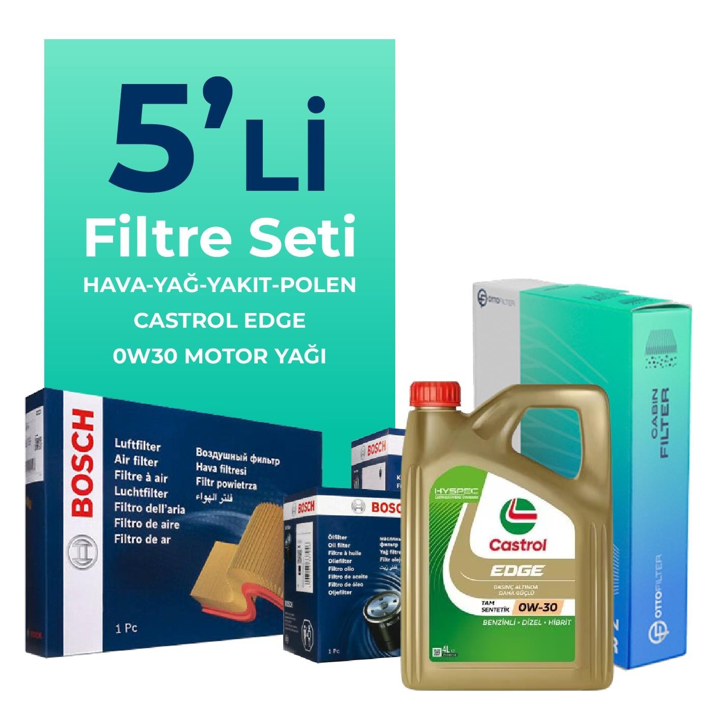 bosch-audi-a6-40-tdi-filtre-bakim-seti-castrol-motor-yagli-2019-2024-5-li-118577