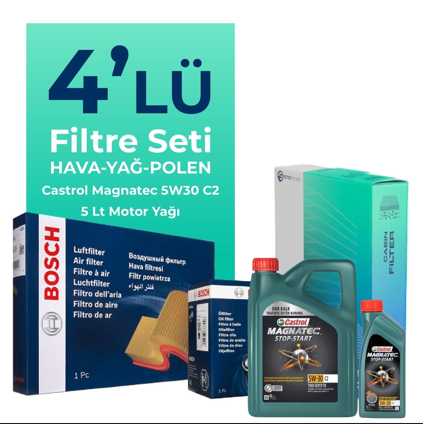 bosch-mini-cooper-1-5-benzinli-filtre-bakim-seti-castrol-motor-yagli-2013-2017-4-lu-108061