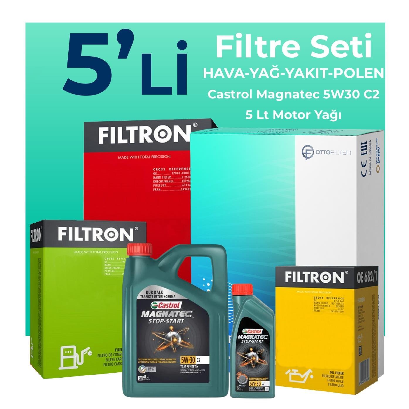 filtron-hyundai-i30-1-6-dizel-filtre-bakim-seti-castrol-motor-yagli-2012-2016-5-li-108224