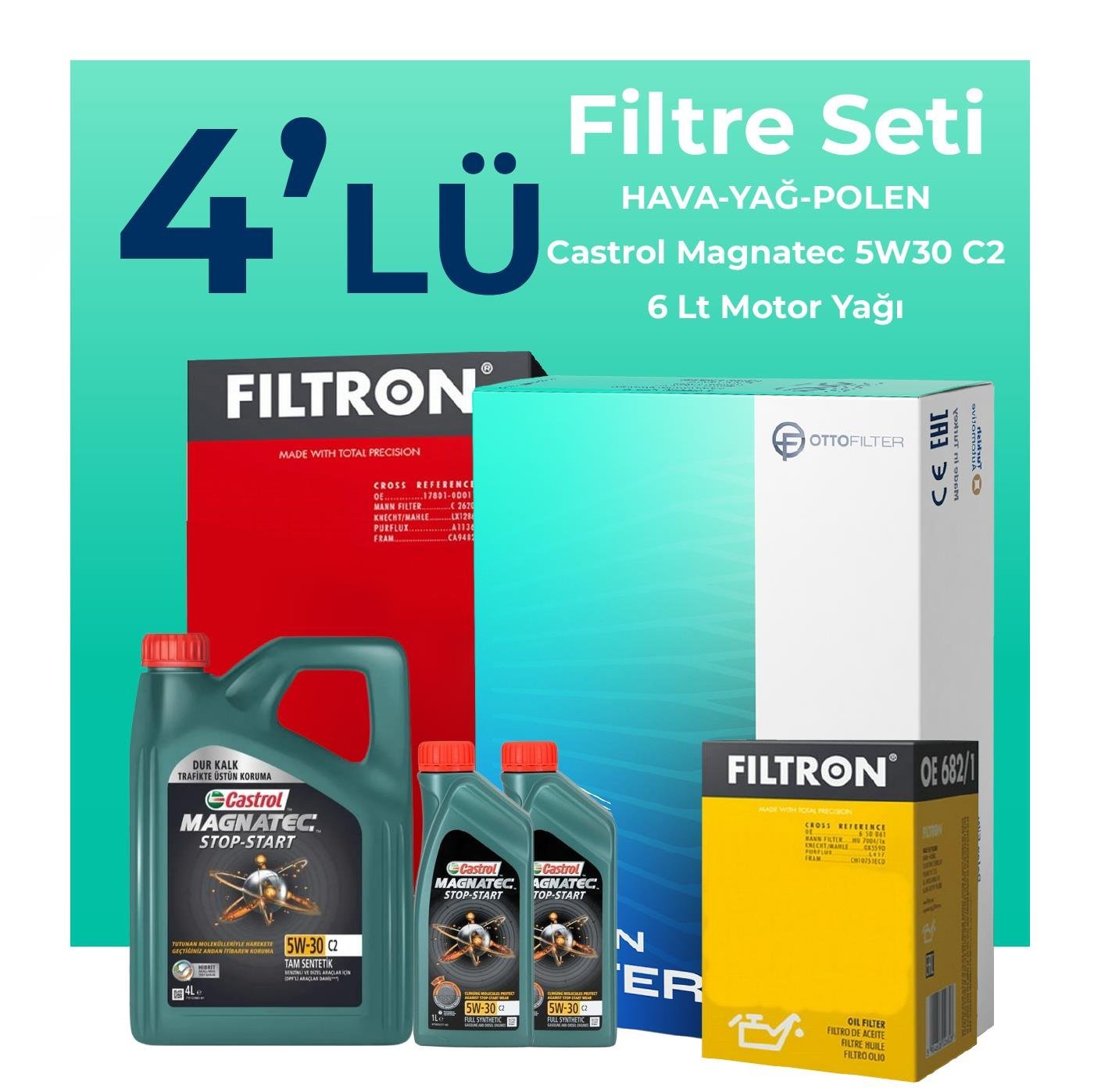 filtron-land-rover-evoque-2-2-dizel-filtre-bakim-seti-castrol-motor-yagli-2012-2014-4-lu-107761