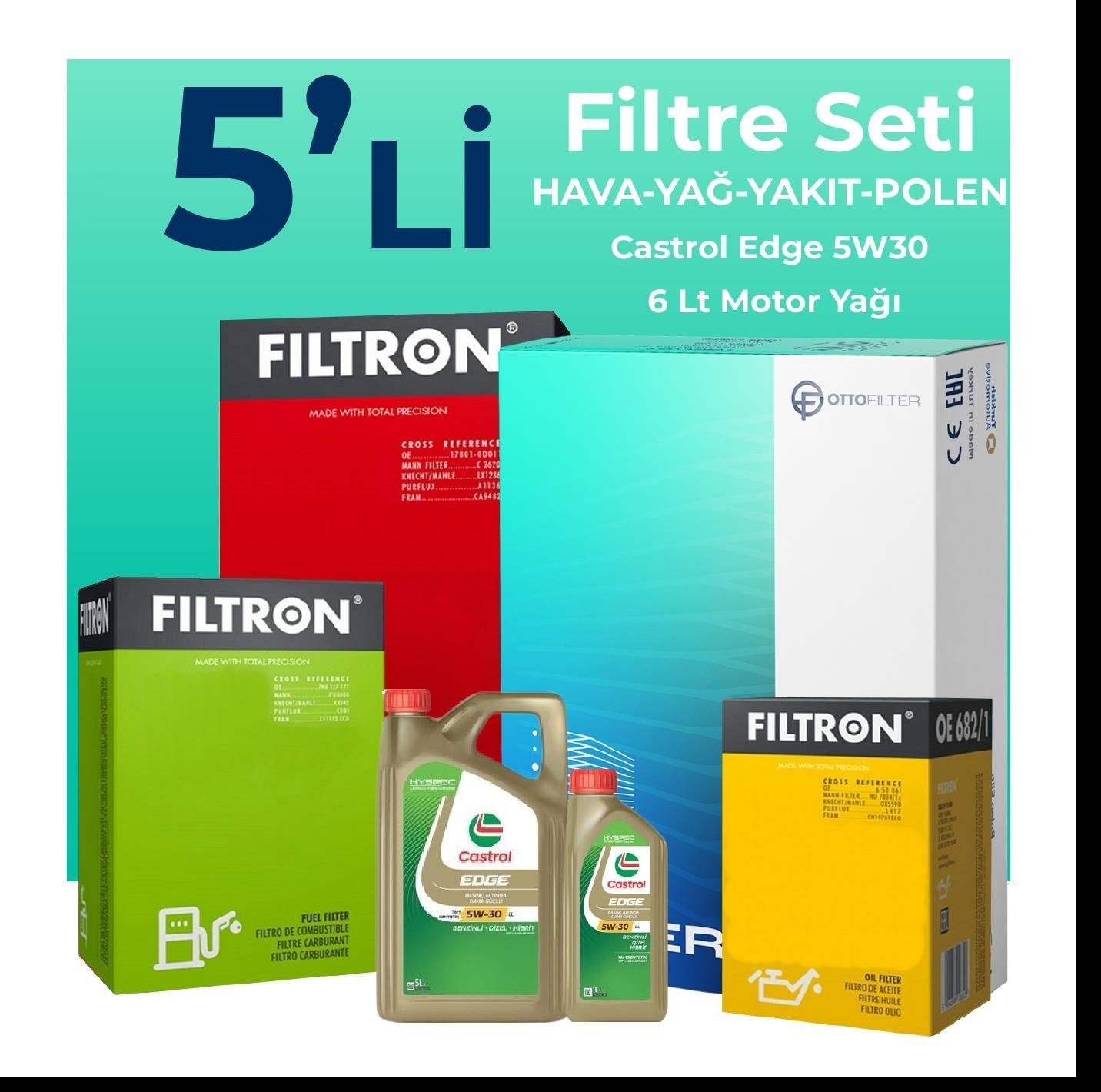 filtron-mercedes-cla180-dizel-filtre-bakim-seti-castrol-motor-yagli-2019-2022-5-li-107556
