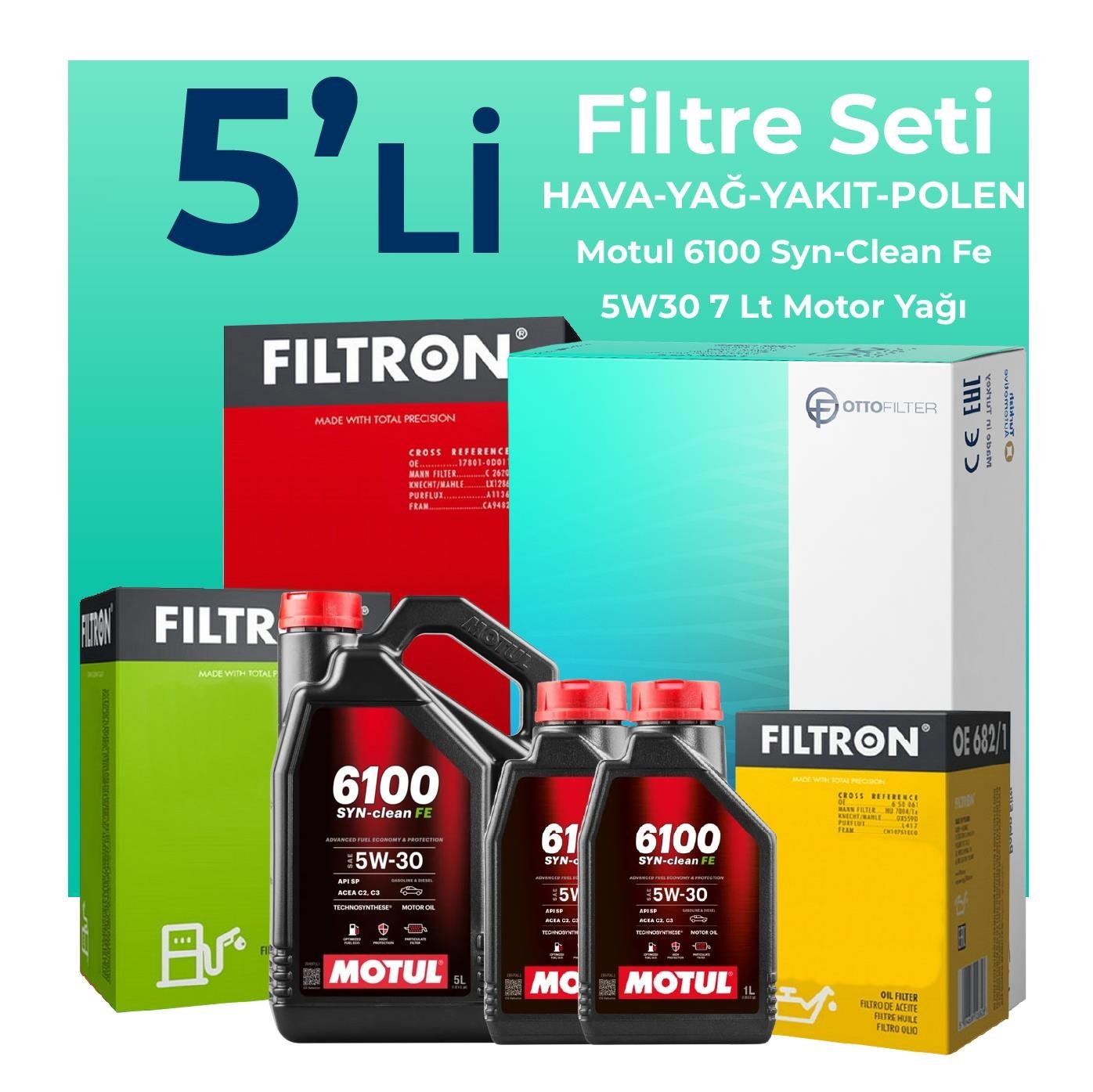 filtron-mitsubishi-l200-2-5-dizel-filtre-bakim-seti-motul-motor-yagli-2008-2015-5-li-108371