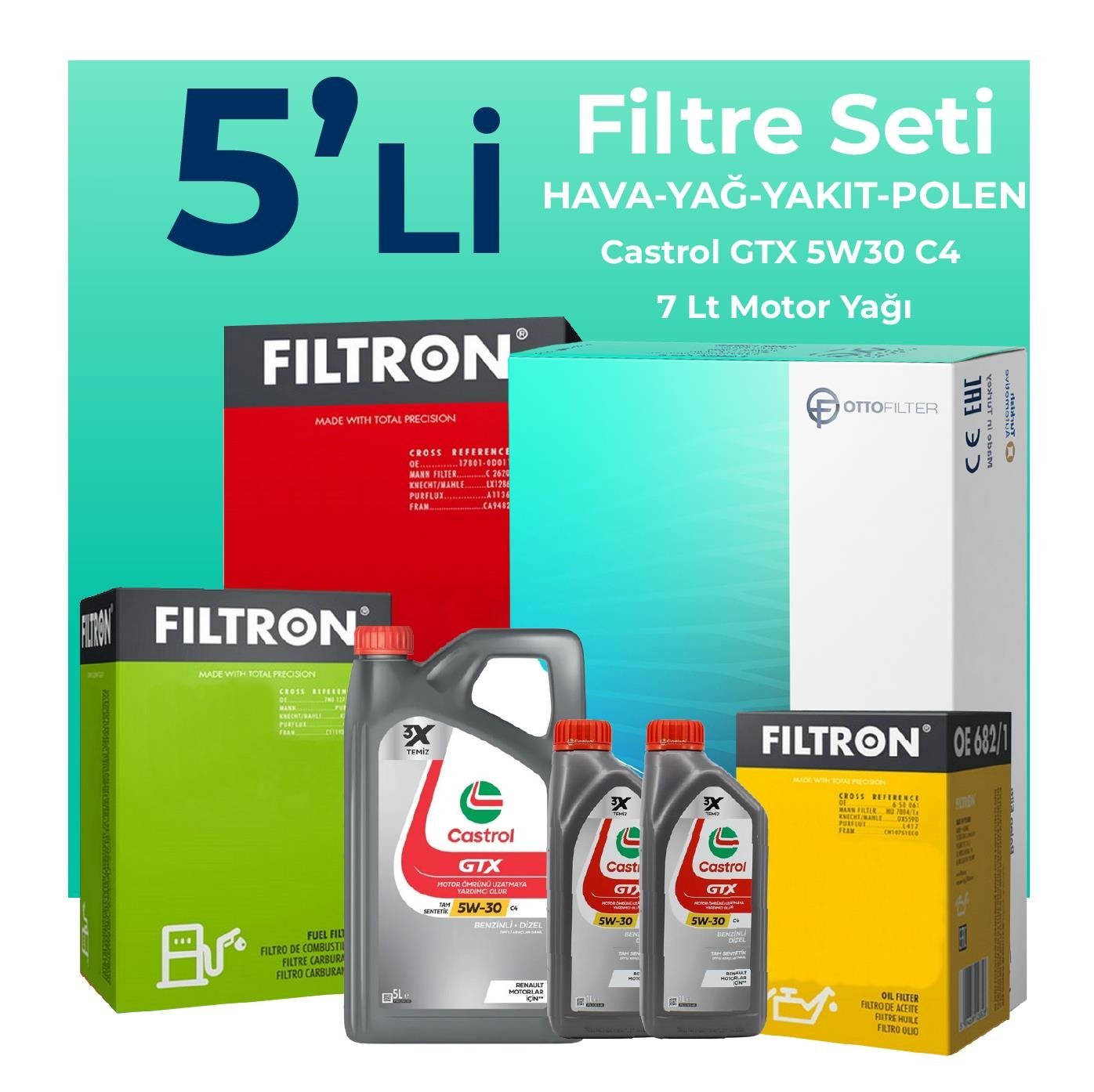 filtron-nissan-navara-2-5-dizel-filtre-bakim-seti-castrol-motor-yagli-2006-2015-5-li-108905