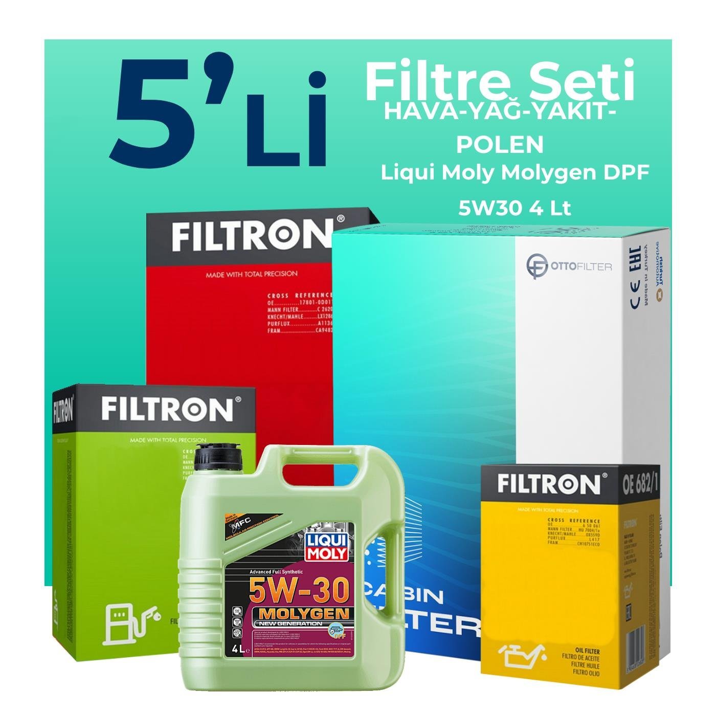 filtron-peugeot-407-1-6-dizel-filtre-bakim-seti-liqui-moly-motor-yagli-2004-2011-5-li-123181