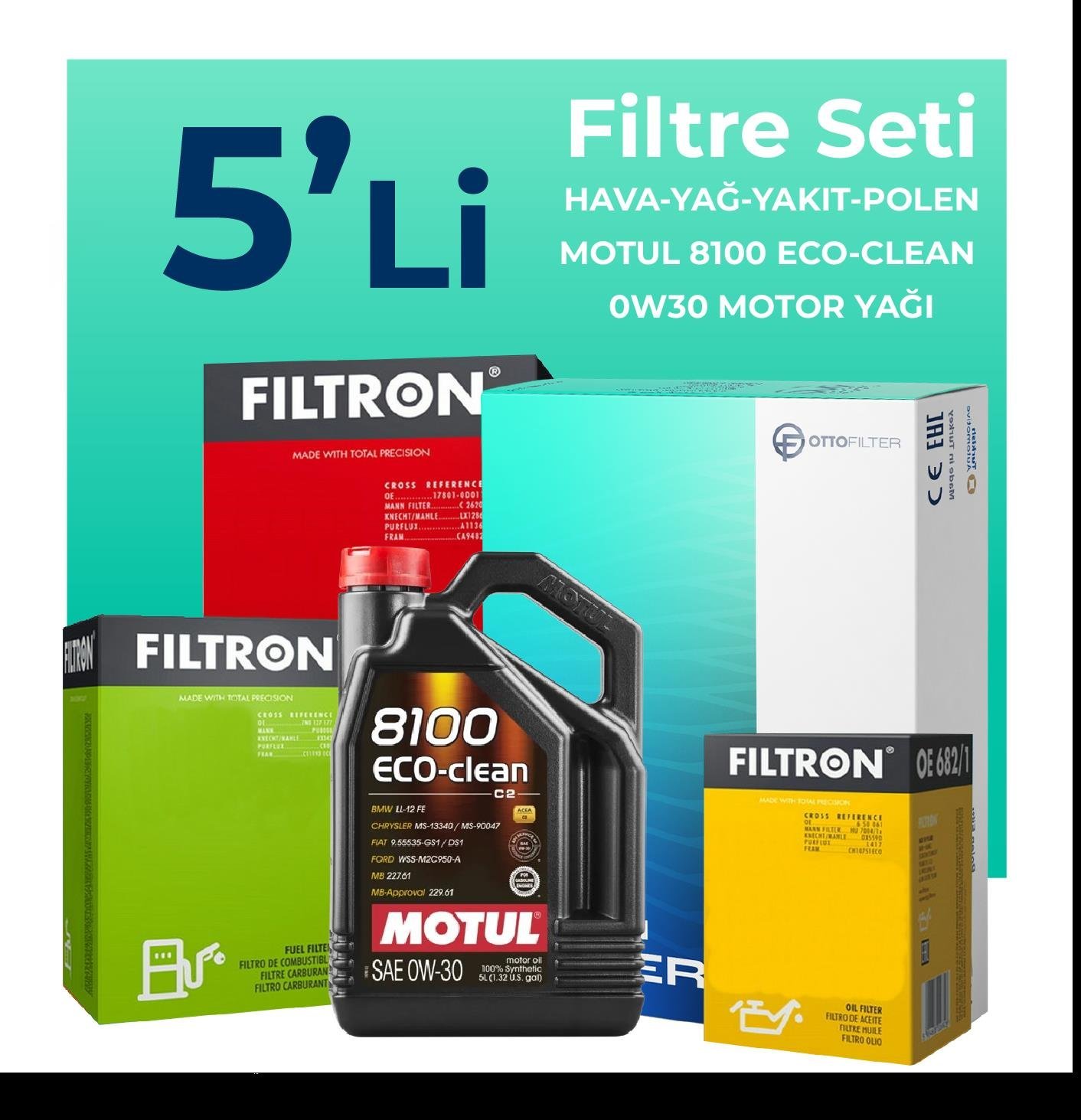 filtron-peugeot-5008-1-6-bluehdi-dizel-filtre-bakim-seti-motul-motor-yagli-2016-2019-5-li-63079