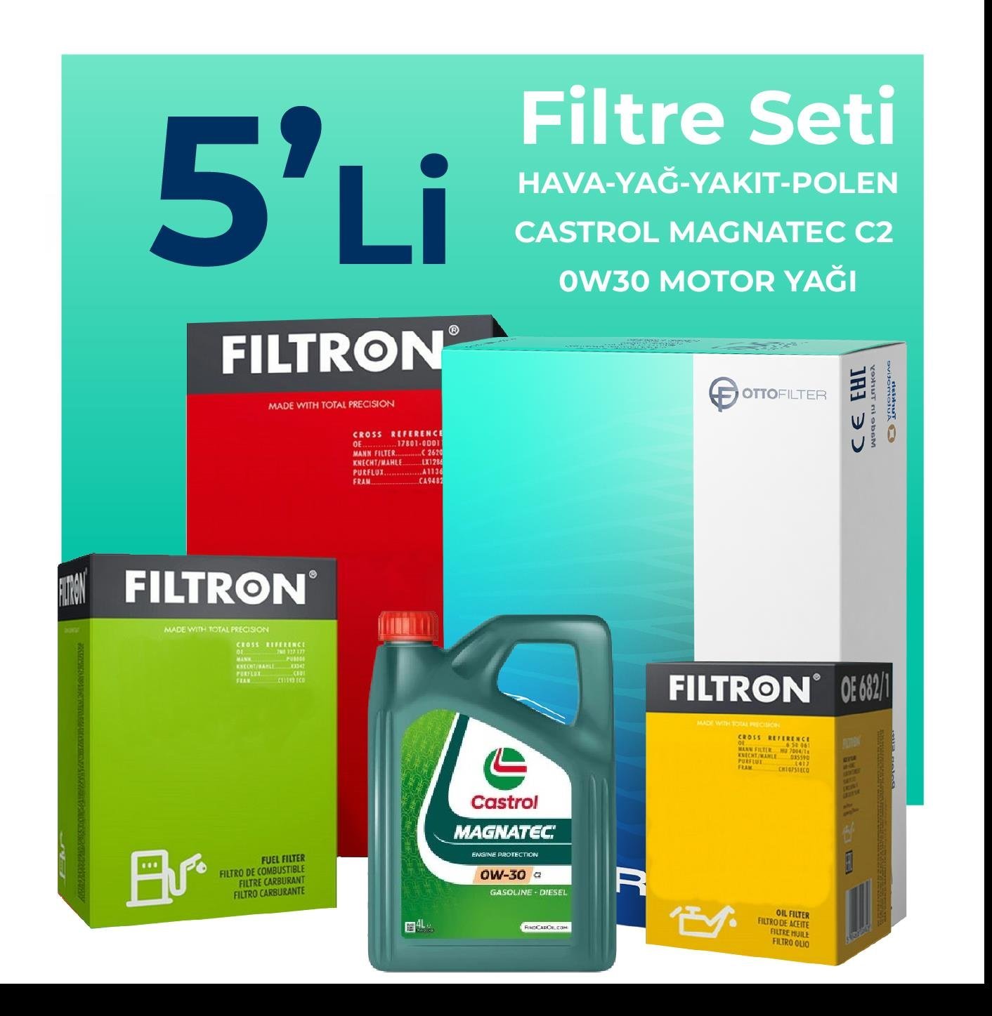 filtron-peugeot-rifter-1-6-bluehdi-dizel-filtre-bakim-seti-castrol-motor-yagli-2018-2020-5-li-59224