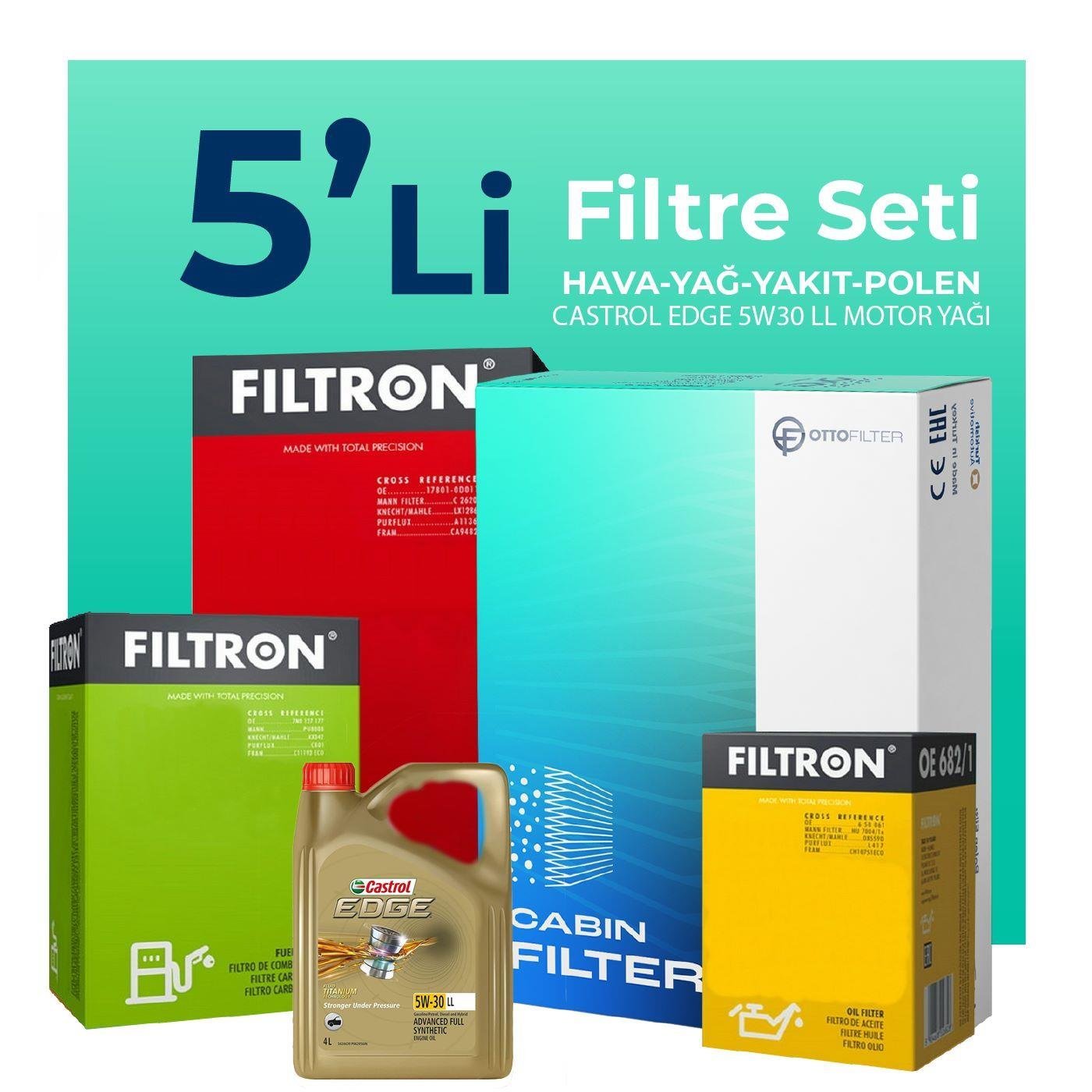 filtron-volkswagen-polo-1-2-dizel-filtre-bakim-seti-castrol-motor-yagli-2011-2014-5-li-69965
