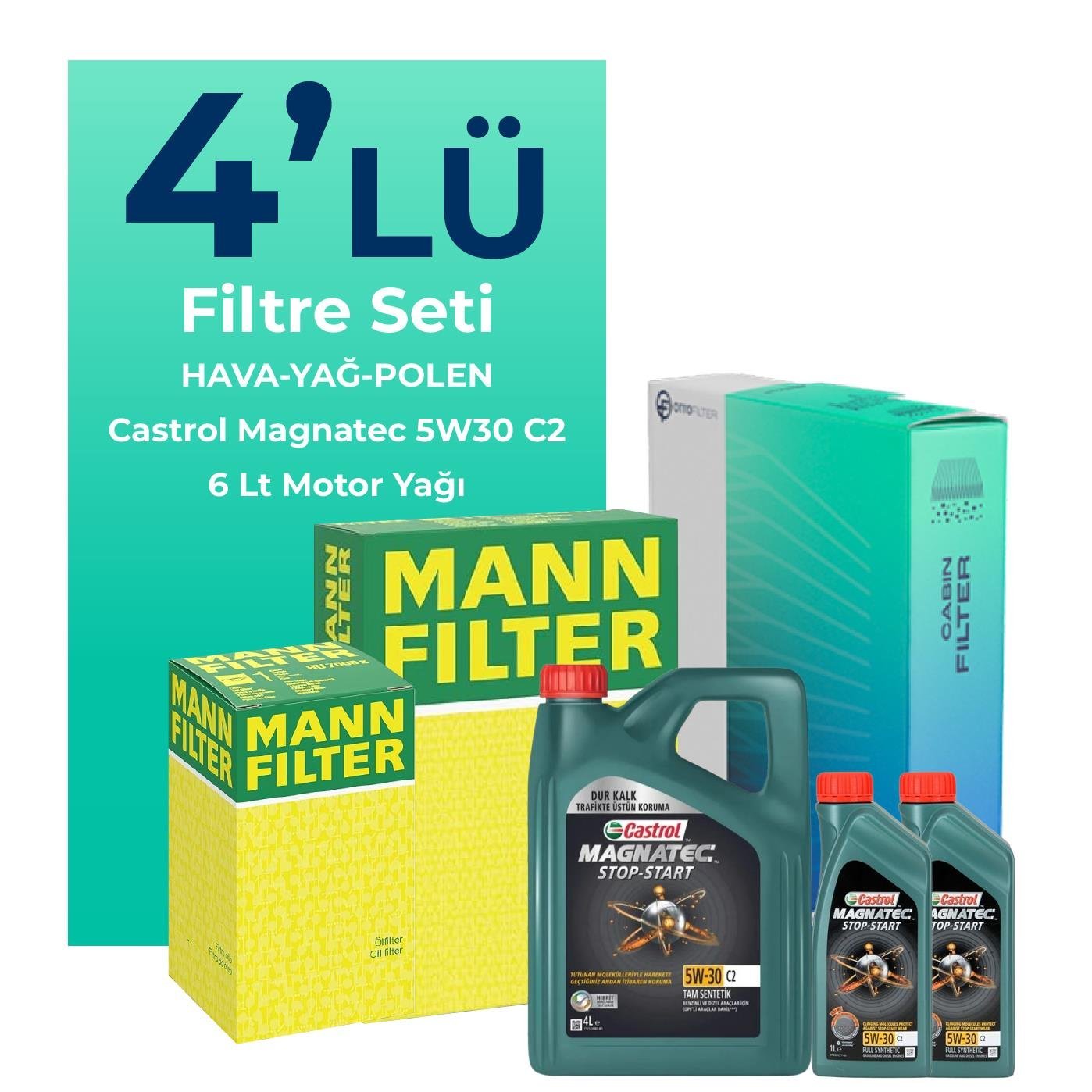 mann-peugeot-boxer-2-2-dizel-filtre-bakim-seti-castrol-motor-yagli-2006-2013-4-lu-107685