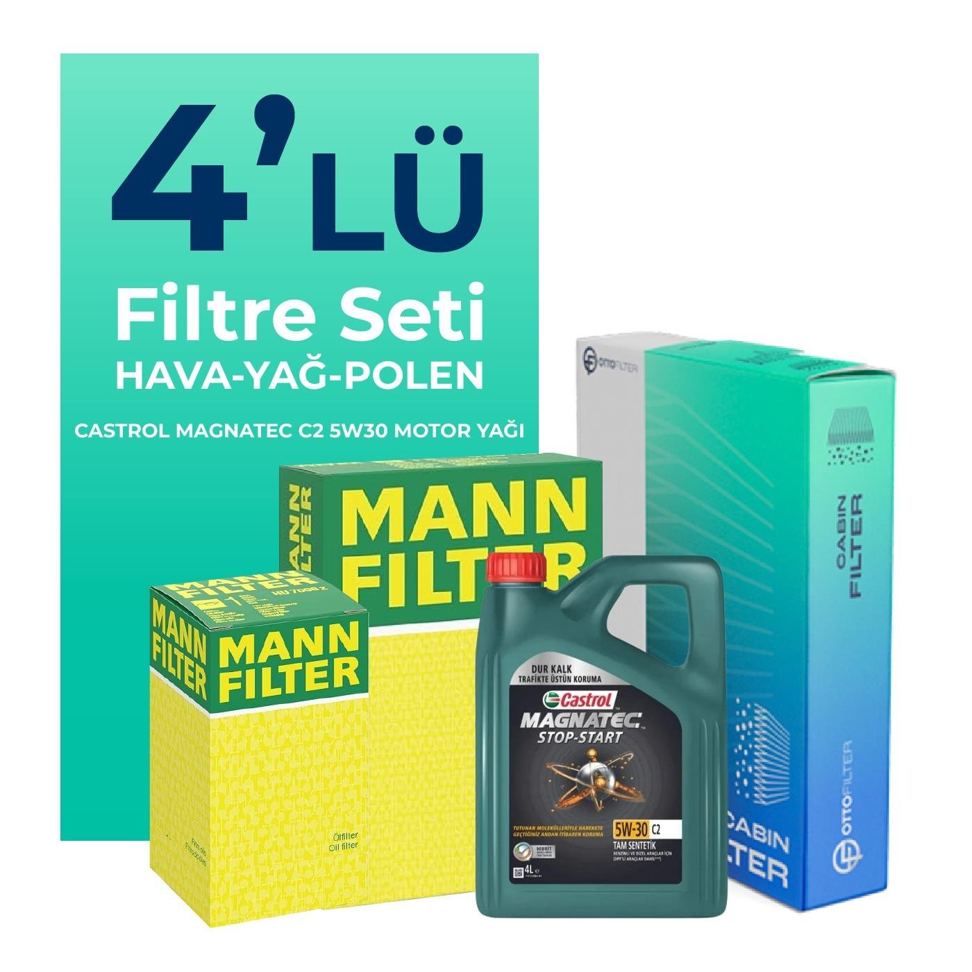 mann-peugeot-rcz-1-6-benzin-filtre-bakim-seti-castrol-motor-yagli-2010-2015-4-lu-65555