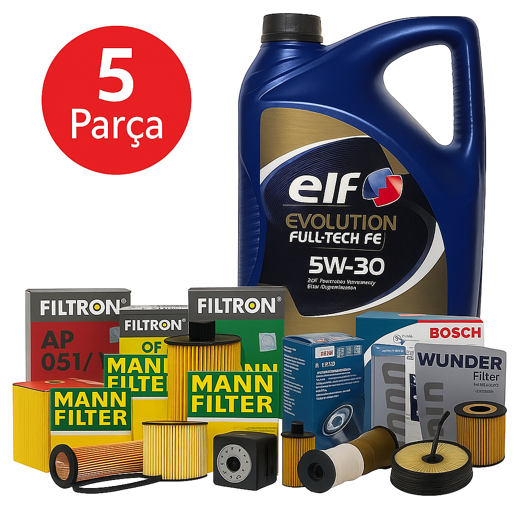 5-Parca-Filtre-Bakim-Seti-Elf-Evolution-5W-30-5-Litre